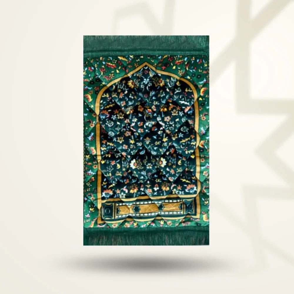 Kids Prayer Matt | Green Multi Flower