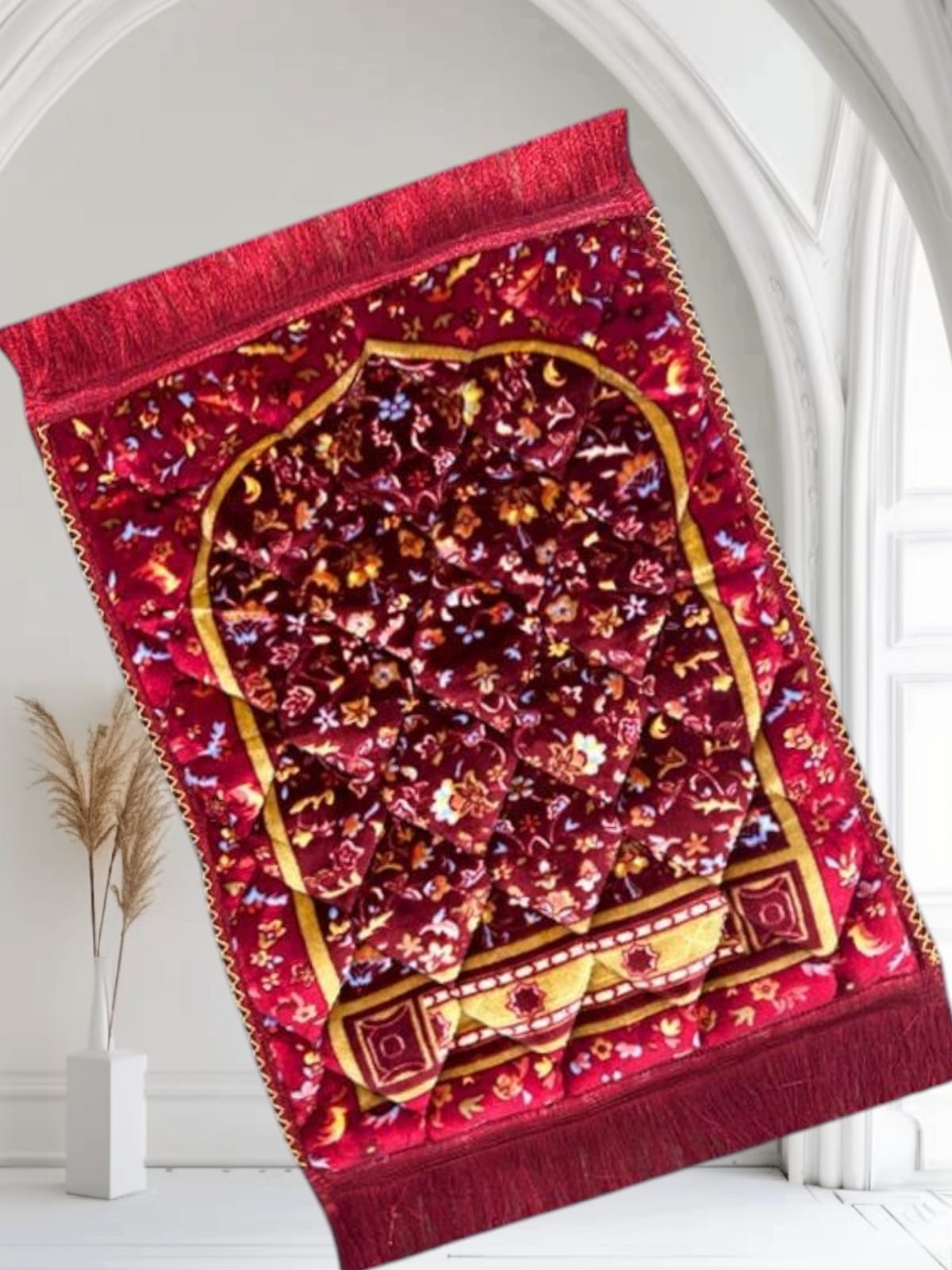 Kids Prayer Matt | Red Multi Flower