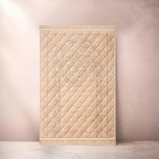 Beige Single Flower - Embossed
