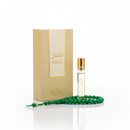 Aseel Ittar for Men 6ML Roll-On with Tasbeeh – Alcohol-Free Long Lasting Attar